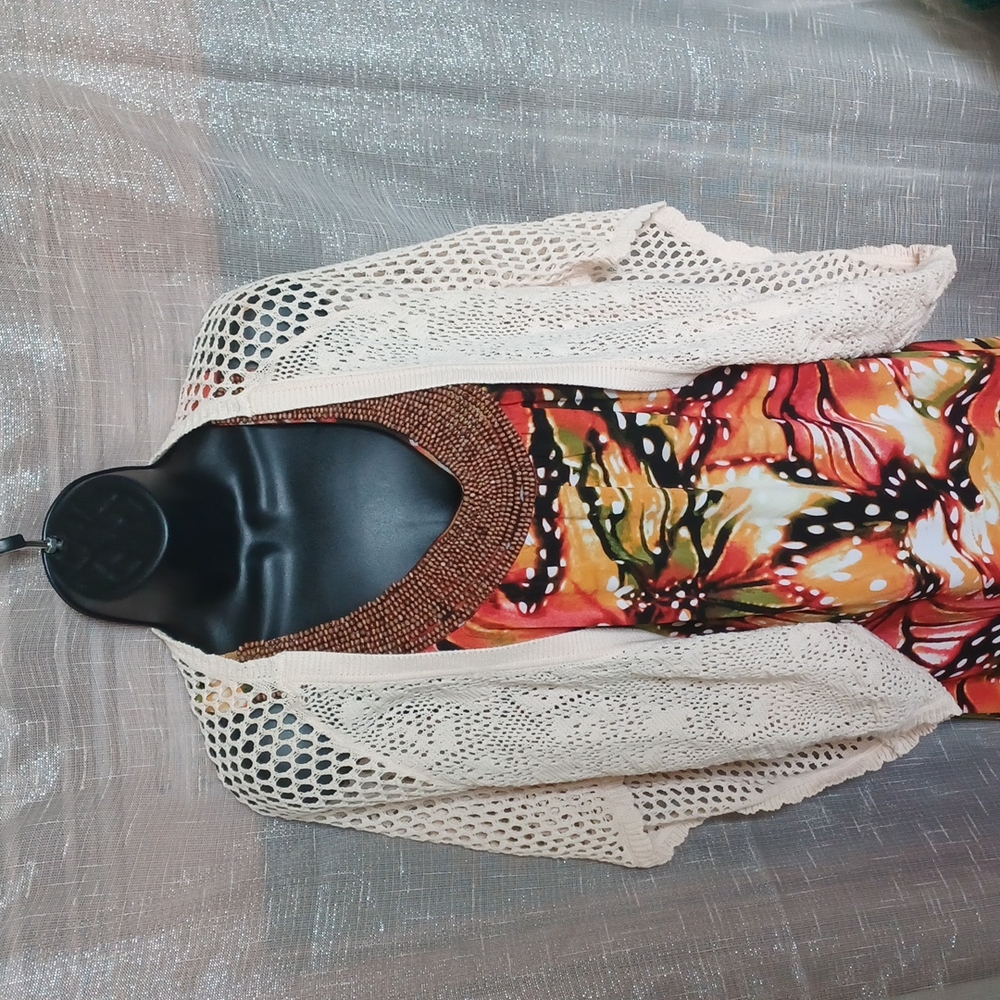True Freedom Cream Crocheted Sweater/Shrug